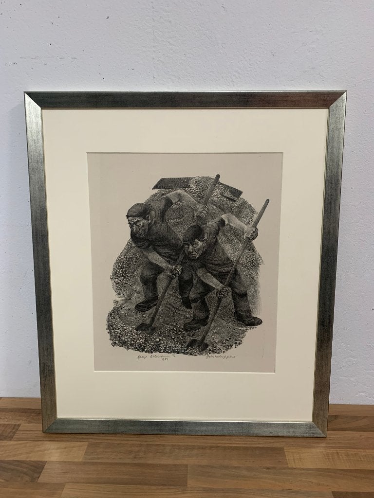 Lithografie | Notenboom | grindscheppers, Ophalen of Verzenden