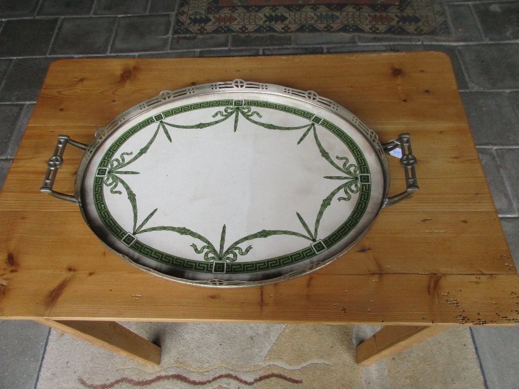 dienblad - tegeldienblad - jugendstyl, Ophalen of Verzenden