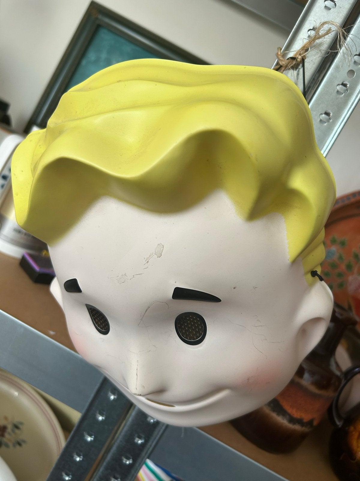 Vault Boy Fallout Masker - Cosplay/Decoratie, Ophalen of Verzenden, Gebruikt