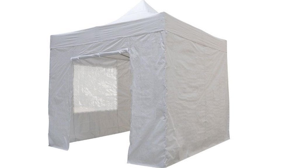 TE HUURPartytent 3x3 easy-up licht grijs MET zijwanden, Ophalen, Zo goed als nieuw, Overige