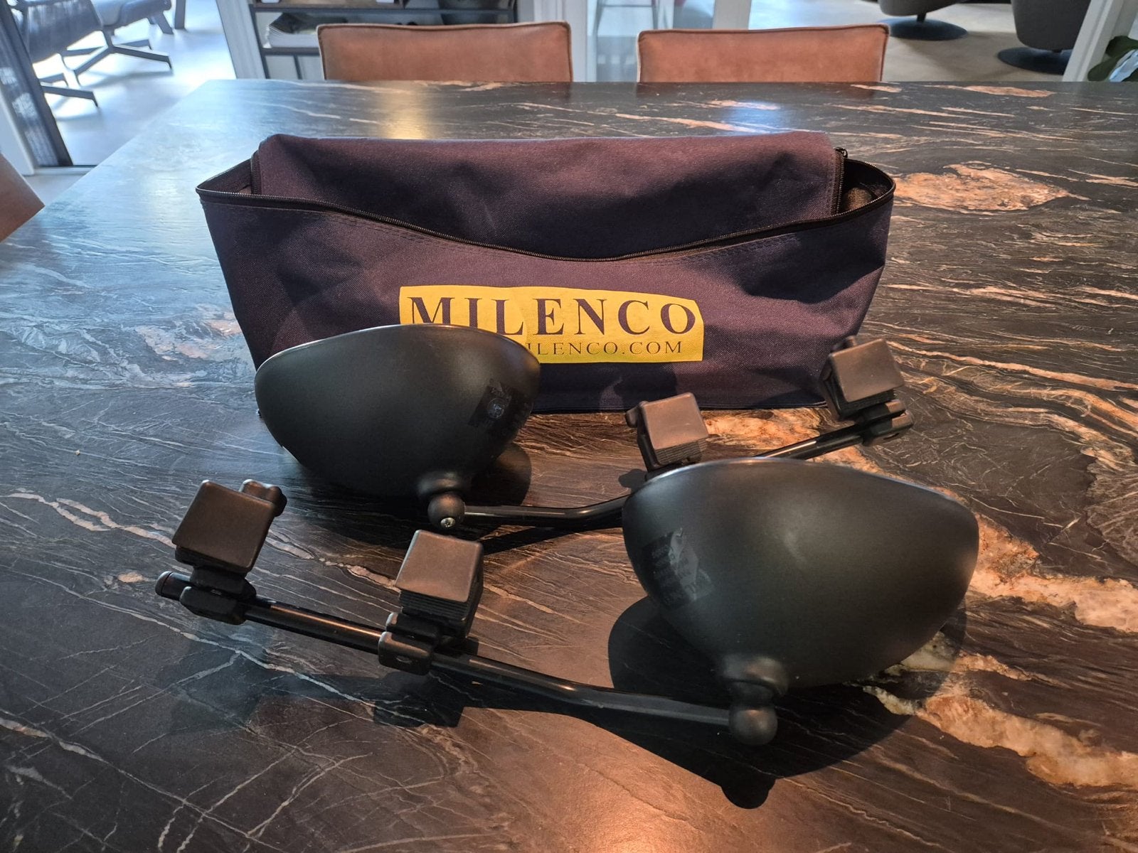 Milenco Universele Caravan Spiegels met Opbergtas, Caravans en Kamperen, Ophalen, Gebruikt