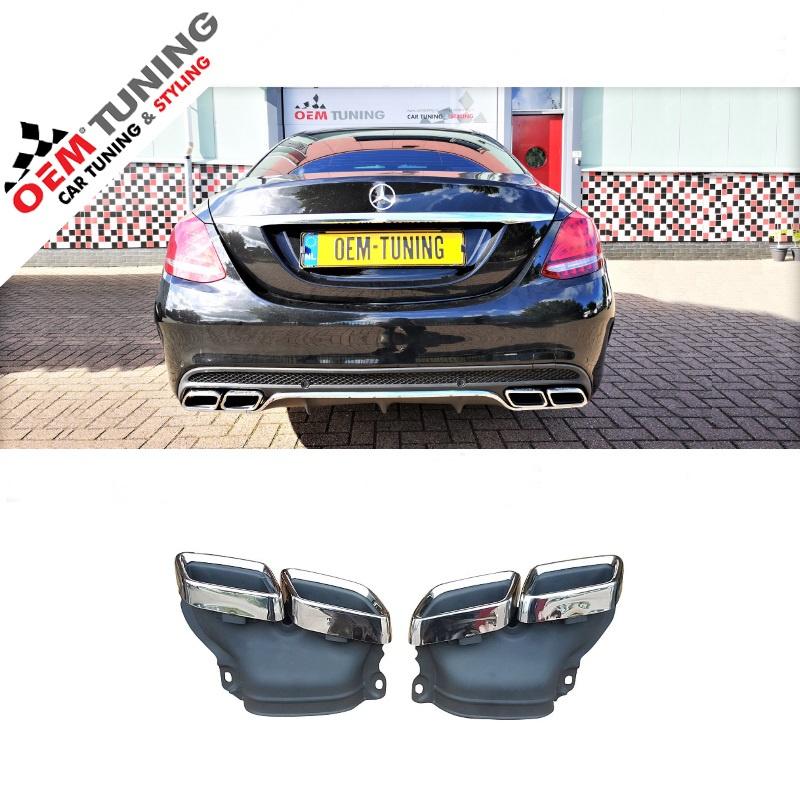 Sierstukken W205 C‑Klasse C63 AMG Style 14‑18 Chrome, Ophalen of Verzenden