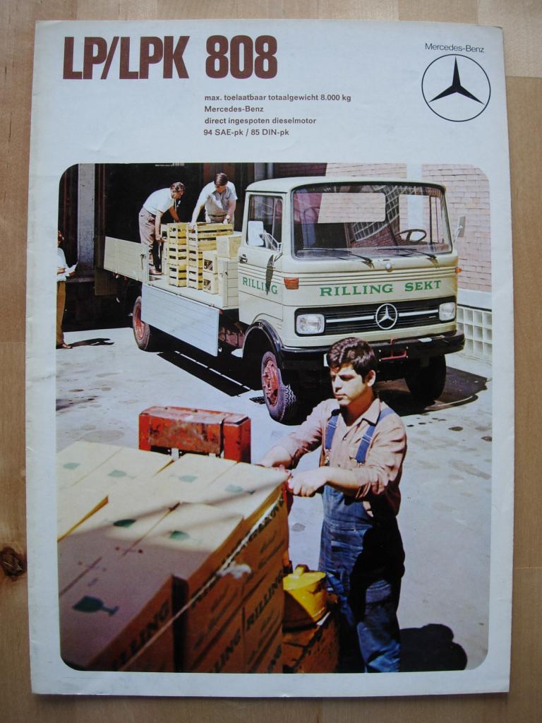 Mercedes LP / LPK 808 Brochure 1974 - LP808 LPK808, Zo goed als nieuw, Mercedes-Benz, Mercedes, Ophalen of Verzenden
