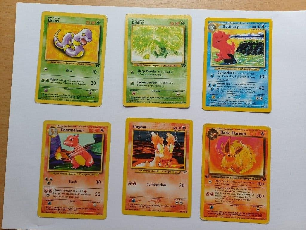 Pokémon 6 stuks -Vintage (WOTC/Neo)- o.a.1st Edition ., Verzenden, Zo goed als nieuw, Meerdere kaarten