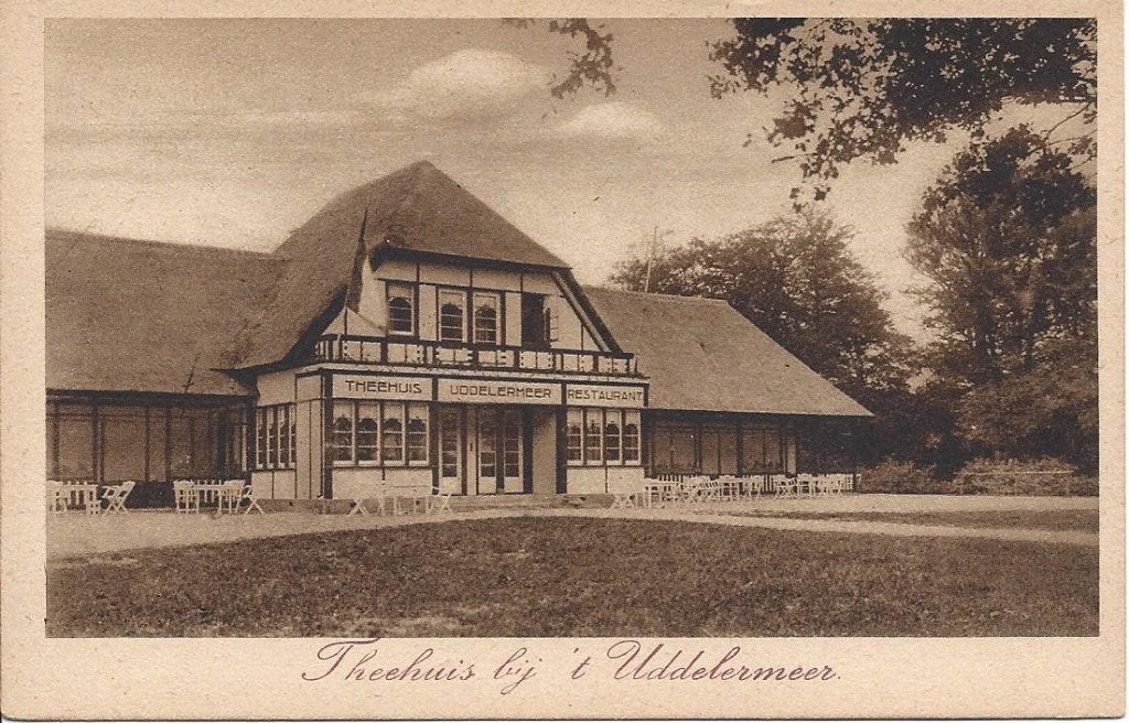 Uddel (Gld.) Theehuis bij 't Uddelermeer. Nauta A 1725, Ophalen of Verzenden, Voor 1920, Ongelopen, Gelderland