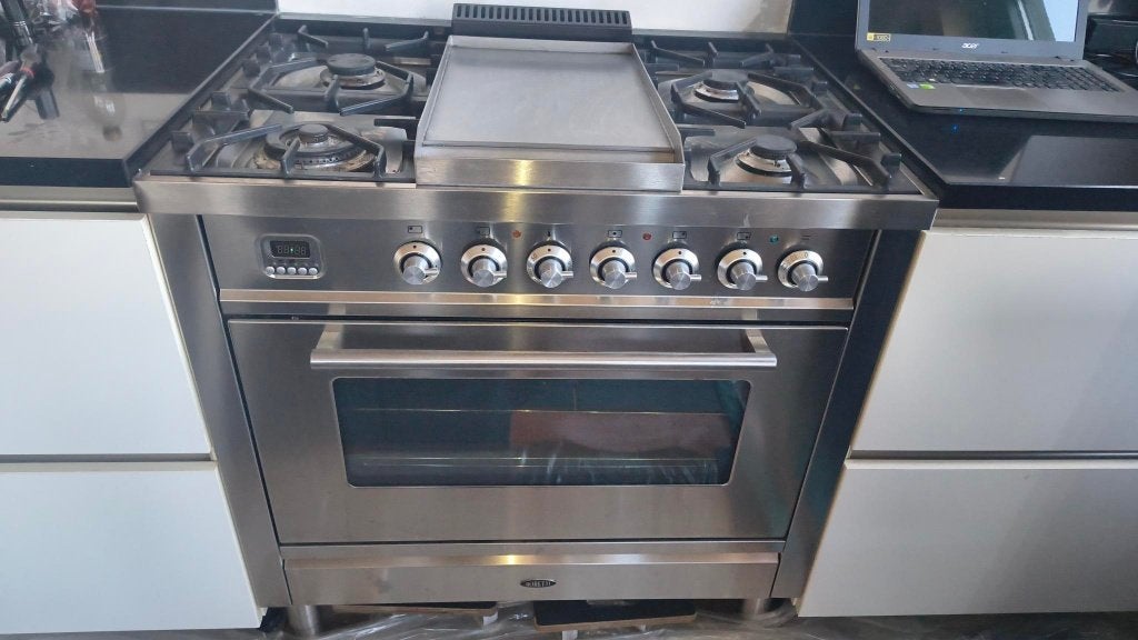Boretti VP93RVS gasfornuis met grote oven en grillplaat, Ophalen, Gebruikt, Oven, 60 cm of meer