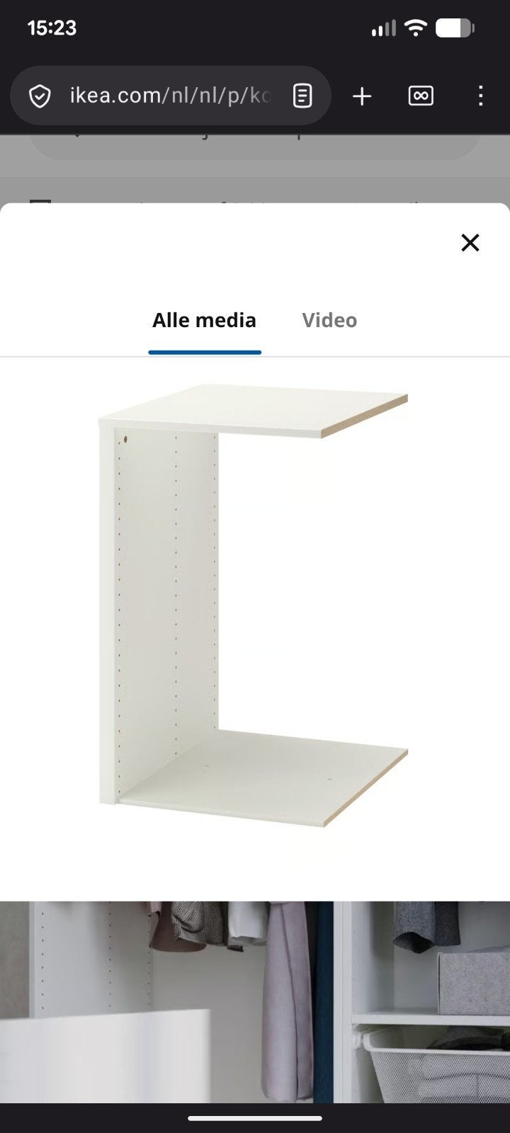 Ikea komplement verdeler wit, Huis en Inrichting, Kasten | Kledingkasten, Ophalen, 50 tot 75 cm, 50 tot 100 cm, Minder dan 100 cm