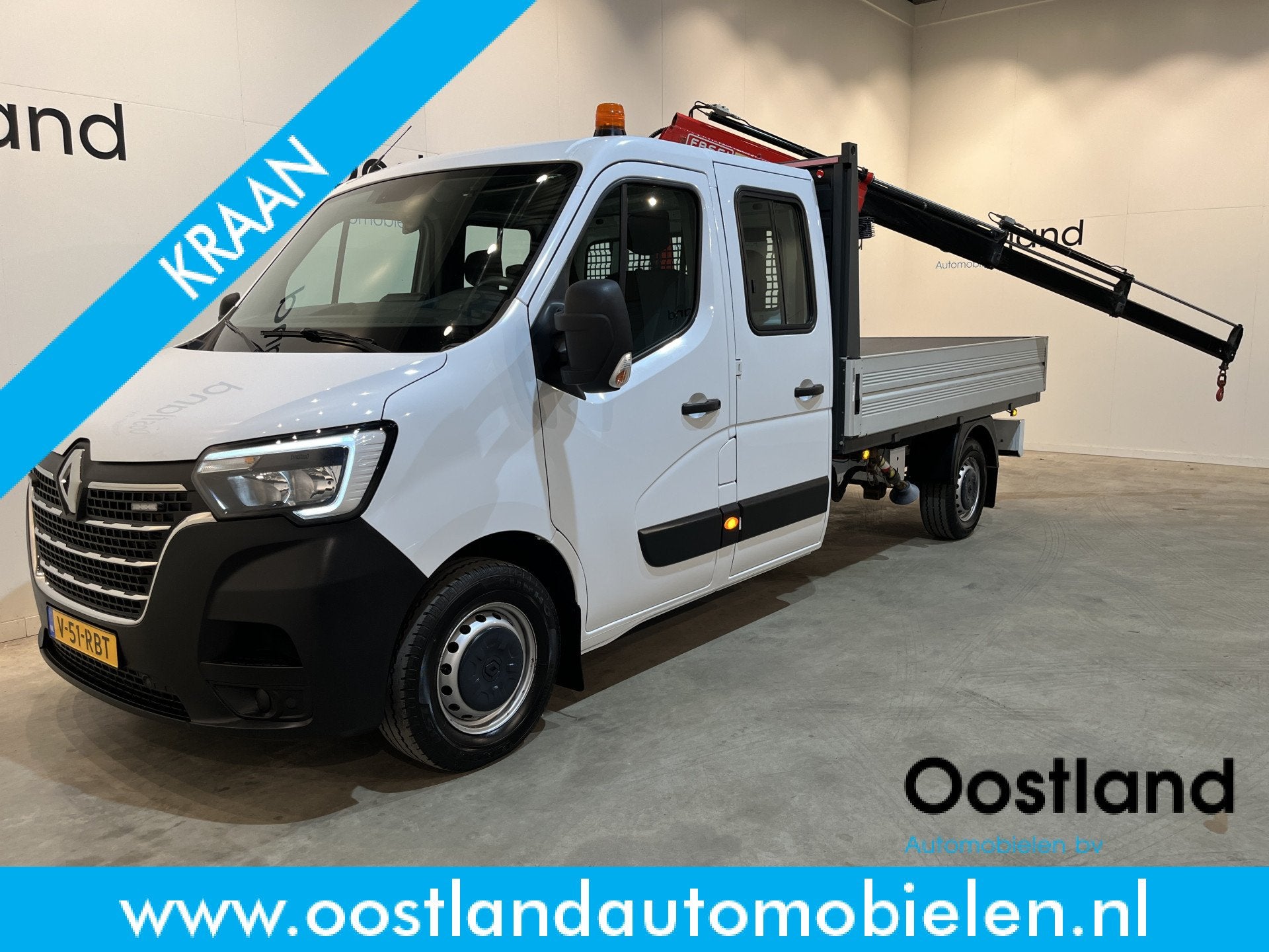 Renault Master 2.3 dCi 145 PK L3 Open Laadbak / Fassi Kraan, Auto's, 145 pk, Stof, Gebruikt, 4 cilinders