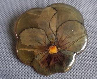 Daisy broche viooltje, Overige materialen, 4 tot 7 cm, Gebruikt, Ophalen of Verzenden