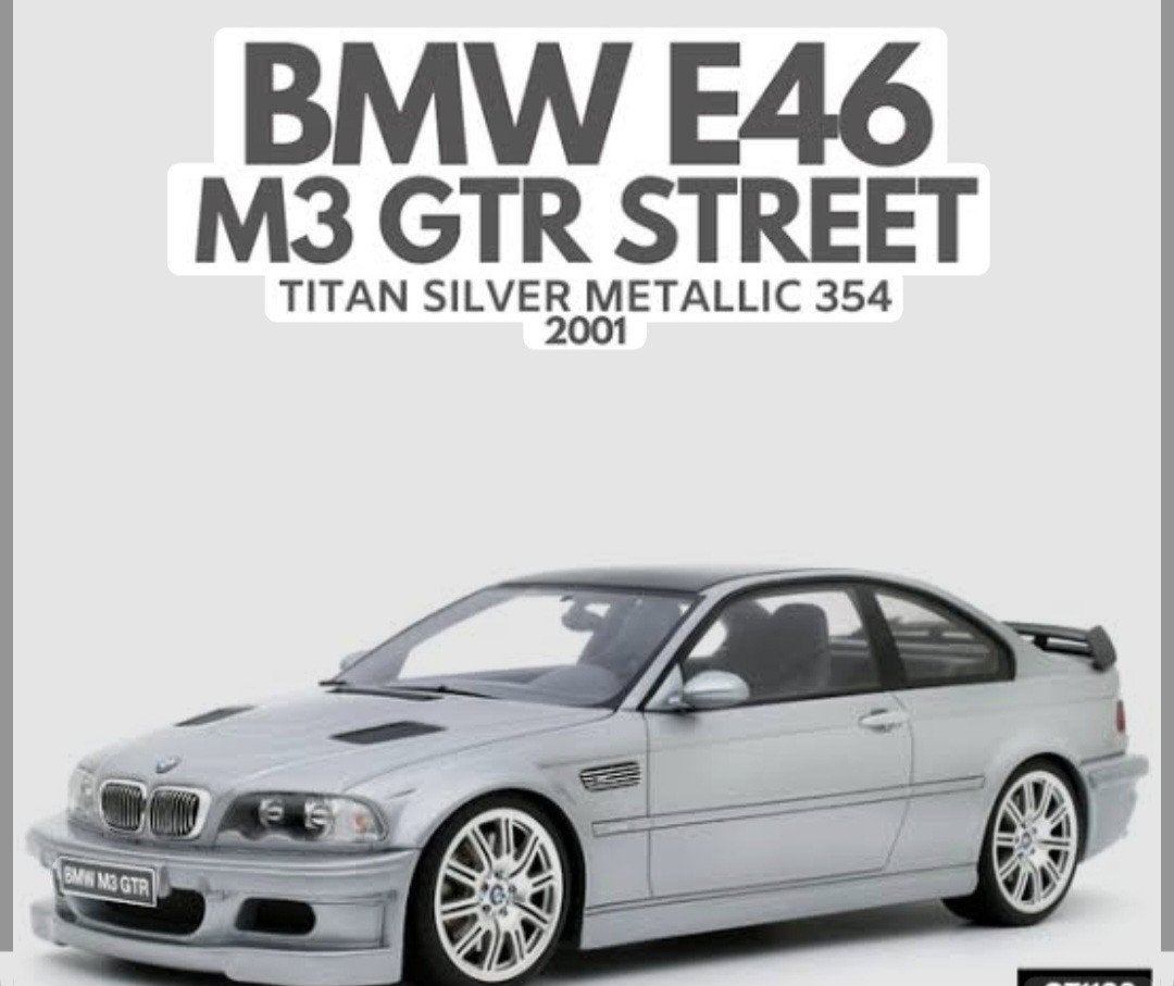 1:18 BMW M3 GTR (E46) 2001 Titan Silver metallic Ottomobile, Ophalen of Verzenden, Nieuw, Auto, OttOMobile