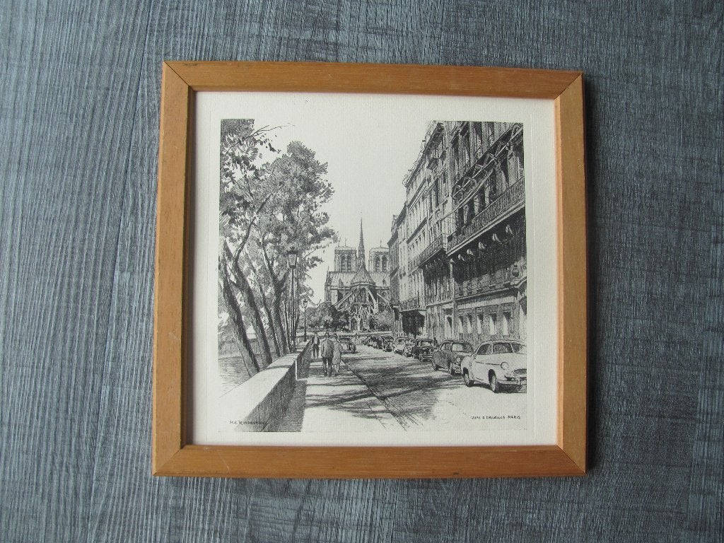 H.E. Roodenburg - Parijs - Quai d'Orleans, Zo goed als nieuw, 1940 tot 1960, Prent, Buitenland