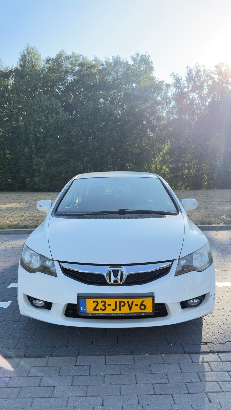 Honda Civic Hybrid 2009 wit NWE APK | CARPLAY | LEER, Wit, Origineel Nederlands, 22 km/l, Sedan
