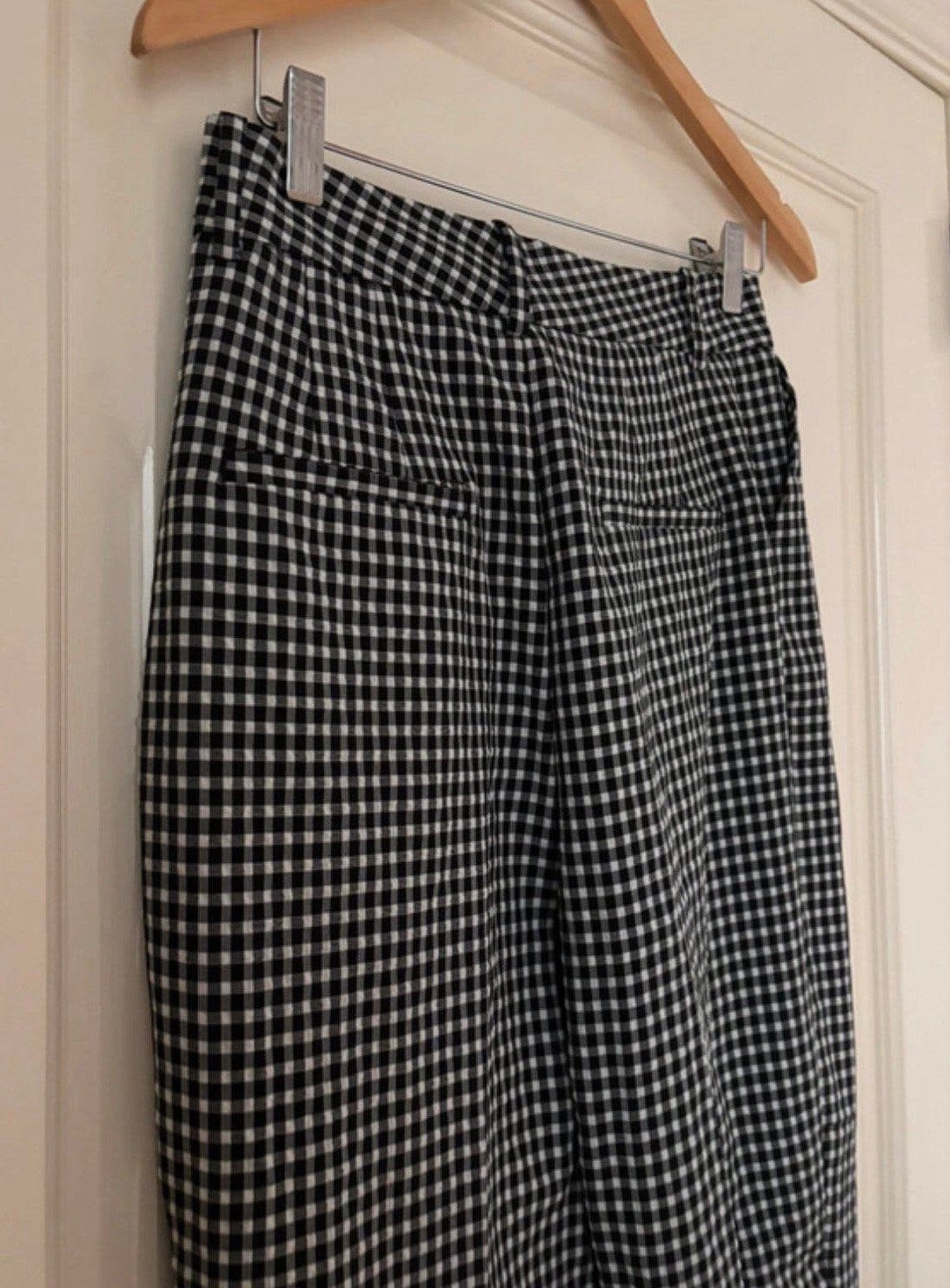 Zara geruite barrel fit pantalon, balloon fit chino, maat 36, Zwart, Nieuw, Ophalen of Verzenden, Maat 36 (S)