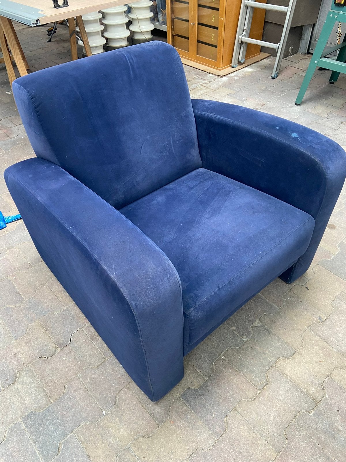 Blauwe fauteuils. Gratis., Ophalen, Eenpersoons, 75 tot 100 cm, Zo goed als nieuw