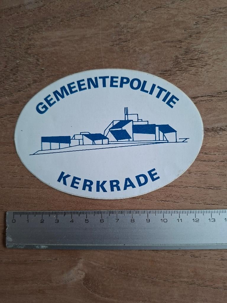 Sticker gemeentepolitie Kerkrade, Verzamelen, Ophalen of Verzenden, Zo goed als nieuw, Bedrijf of Vereniging