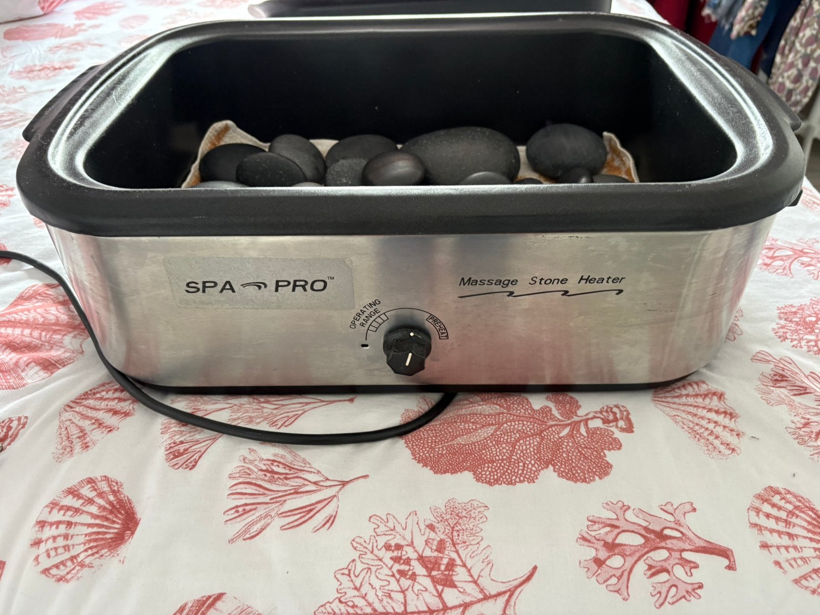 Hot stone pan met 27 stenen, Ophalen, Gebruikt, Hotstone