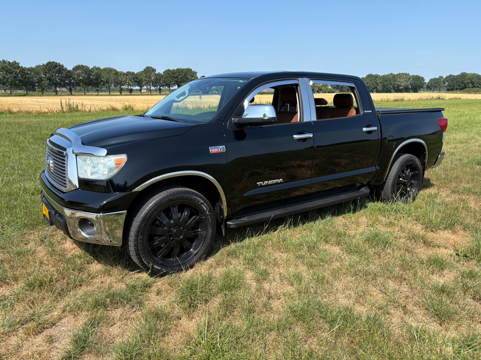 TOYOTA TUNDRA I FORCE 5.7L V8, 4X4, Auto's, Bestelauto's, Automaat, 8 cilinders, Zwart, Leder