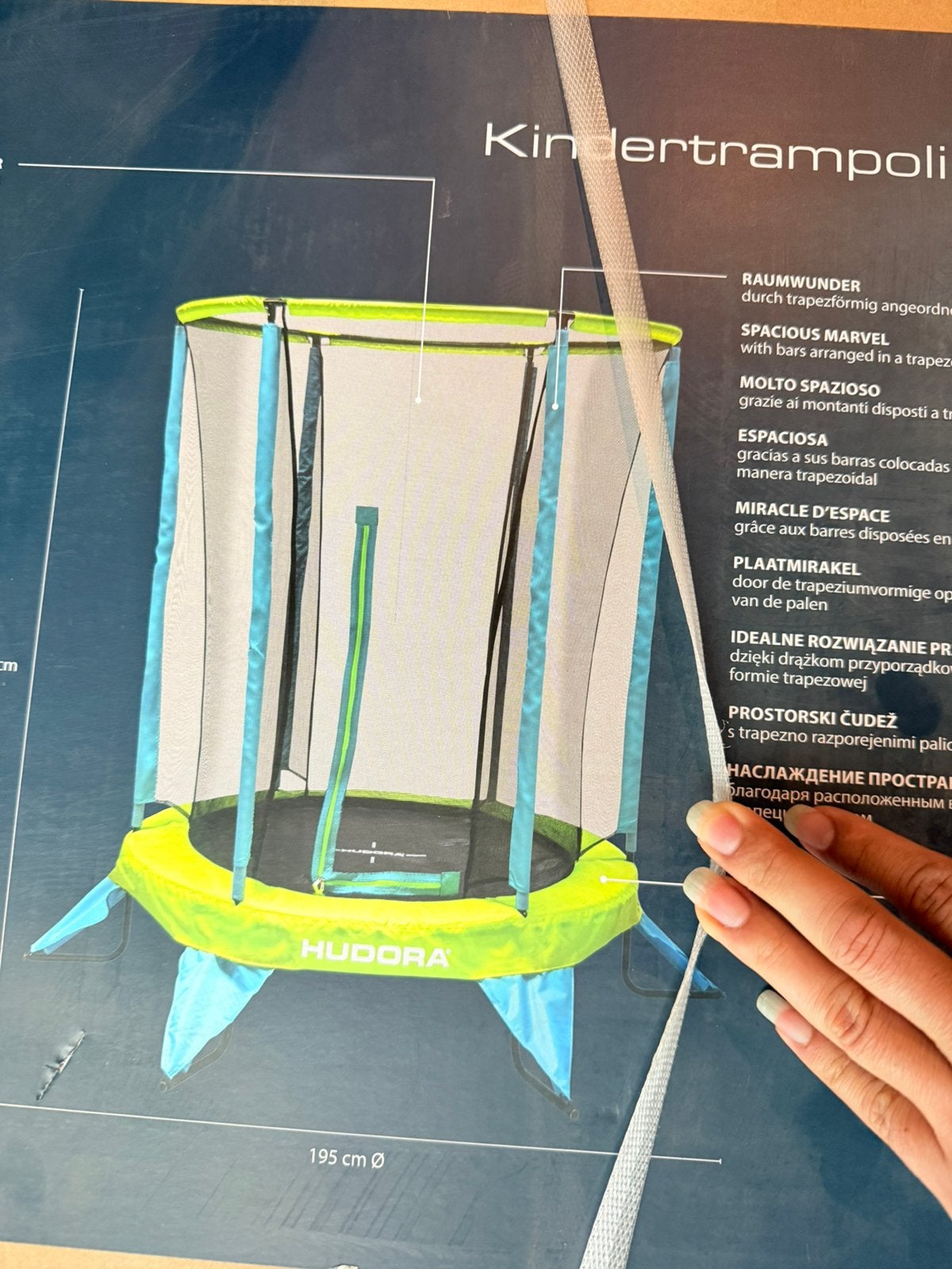 HUDORA Kindertrampoline Safety 140 cm Nieuw in doos, Ophalen of Verzenden, Nieuw