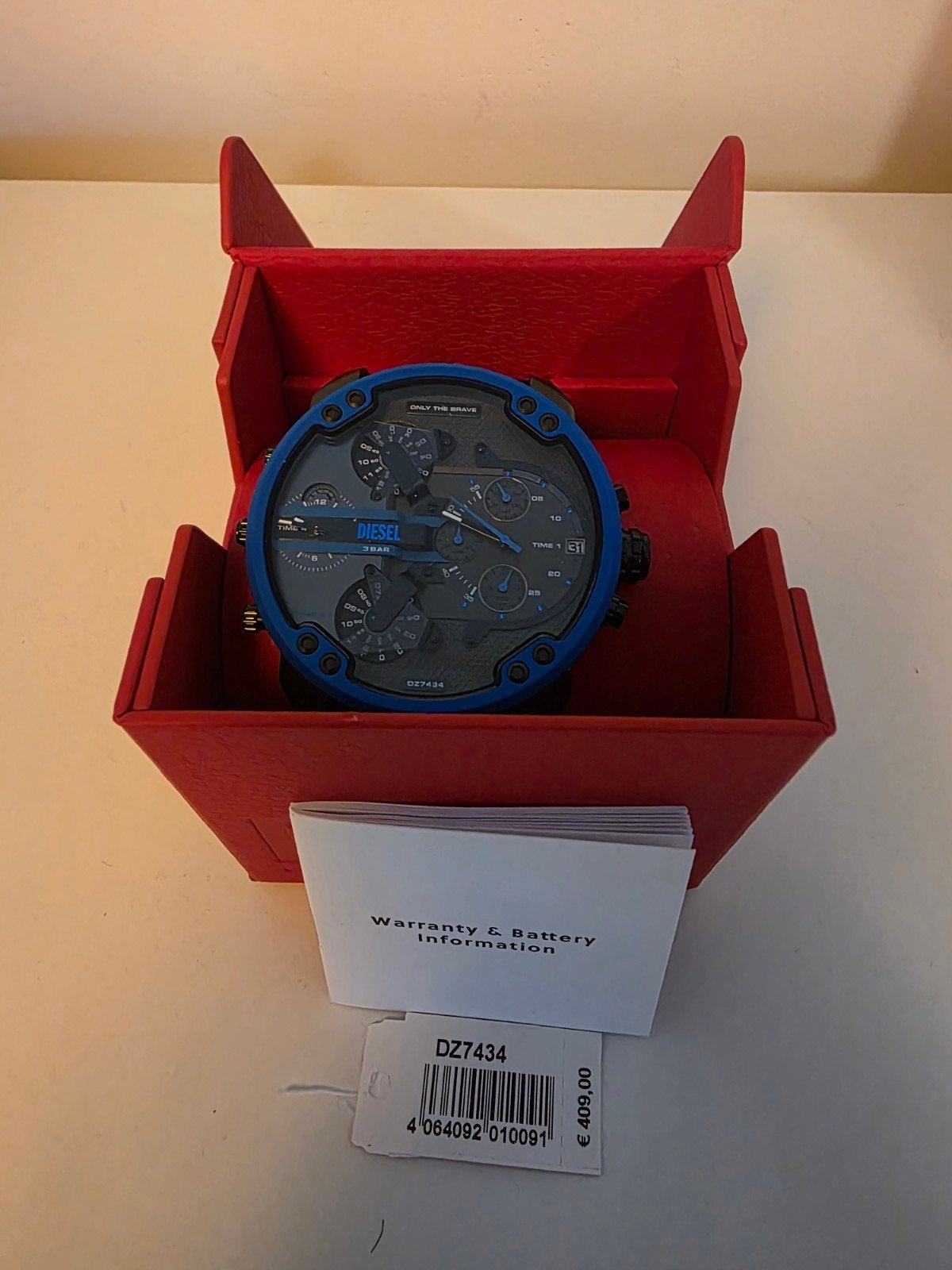 Diesel Mr Daddy 2.0 herenhorloge DZ7434, Sieraden, Tassen en Uiterlijk, Horloges | Kinderen, Ophalen of Verzenden, Nieuw, Blauw