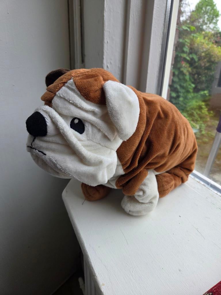 Vintage IKEA Gosig Bulldog Knuffel hond, IKEA, Zo goed als nieuw, Wasbaar, Middelgroot (20 tot 80 cm)