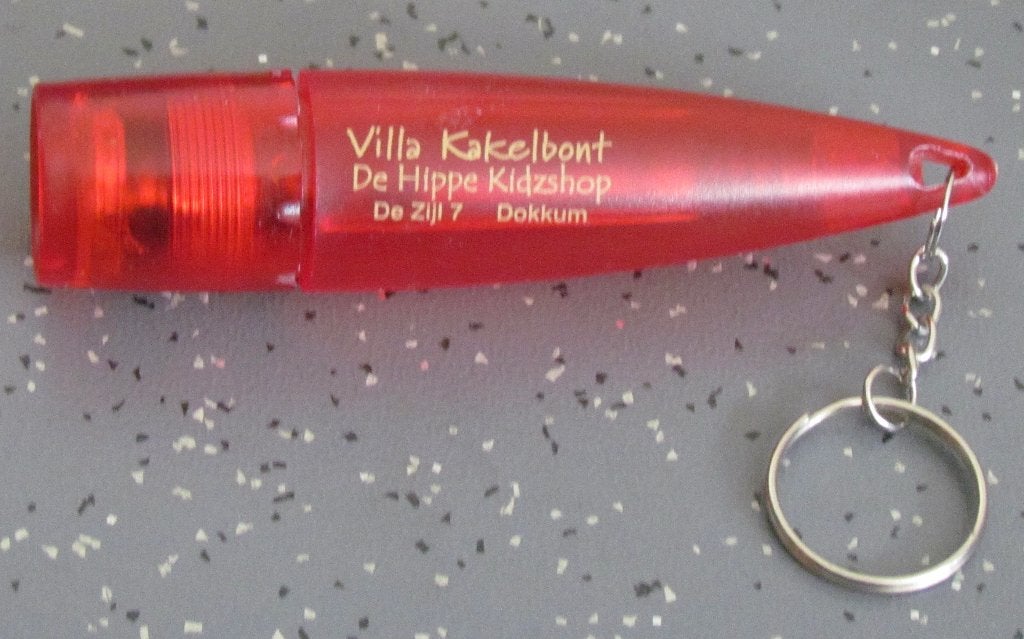 Mini zaklamp sleutelhanger - Villa Kakelbont, Ophalen of Verzenden, Gebruikt, Batterij