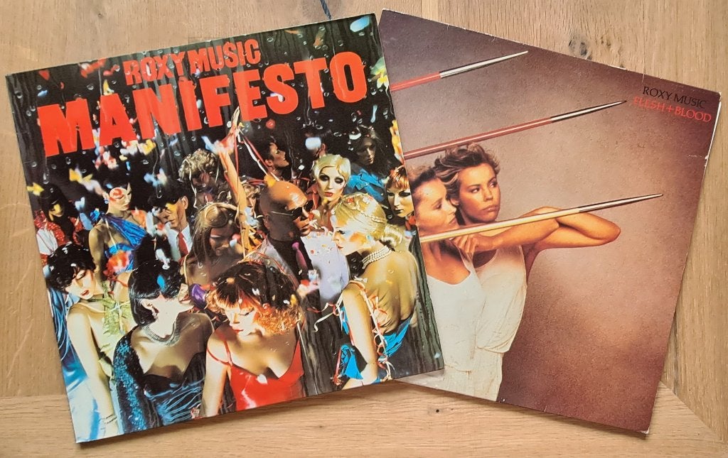 ROXY MUSIC - Flesh + blood & Manifesto ( 2 LPs ), LP, Ophalen of Verzenden, Zo goed als nieuw, Poprock