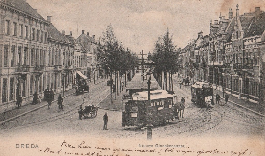 BREDA 2 PAARDENTRAMS  ca  1902  nr  1692  gaaf, Verzenden, Voor 1920, Gelopen, Noord-Brabant