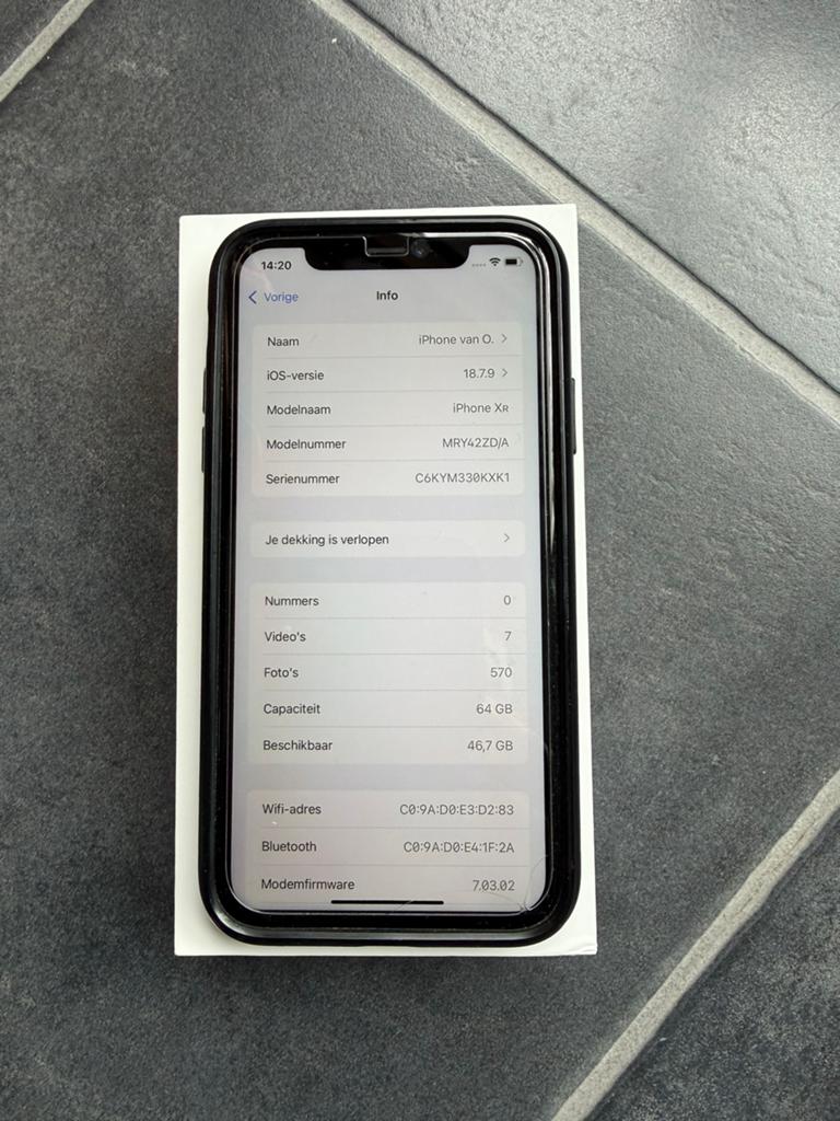 Iphone XR , 64GB , compleet in doos inc hoesje, Telecommunicatie, Mobiele telefoons | Apple iPhone, Ophalen of Verzenden, Zo goed als nieuw