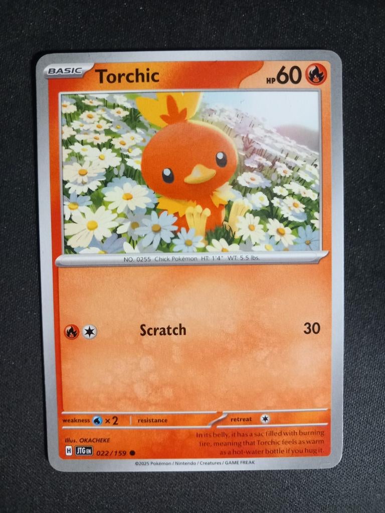 Pokemon Torchic 022/159 Journey Together Excellent, Hobby en Vrije tijd, Verzamelkaartspellen | Pokémon, Zo goed als nieuw, Losse kaart