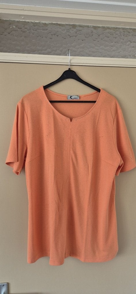 Dames T-shirt, oranje, maat 46/48, Kleding | Dames, Maat 46/48 (XL) of groter, Oranje, Ophalen of Verzenden, Zo goed als nieuw
