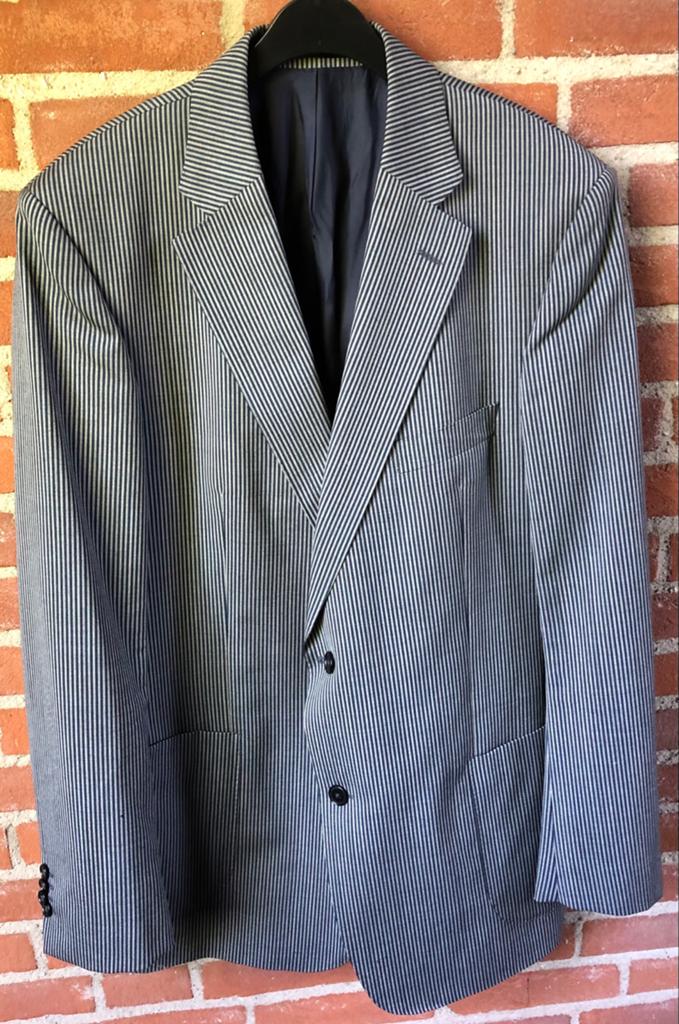 Eduard Dressler gestreept blazer 100% Zuivere wol M 56, Kleding | Heren, Kostuums en Colberts, Ophalen of Verzenden, Zo goed als nieuw