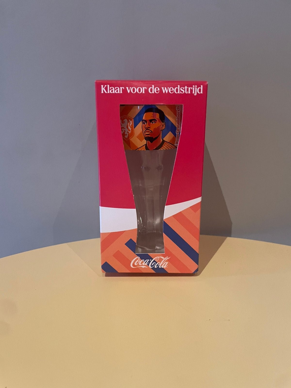 Coca cola limted edition wk beker gravenberg, Ophalen of Verzenden, Zo goed als nieuw, Frisdrankglas