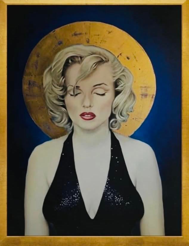 Groot Olieverfschilderij Marilyn Monroe 100x150 cm, Ophalen