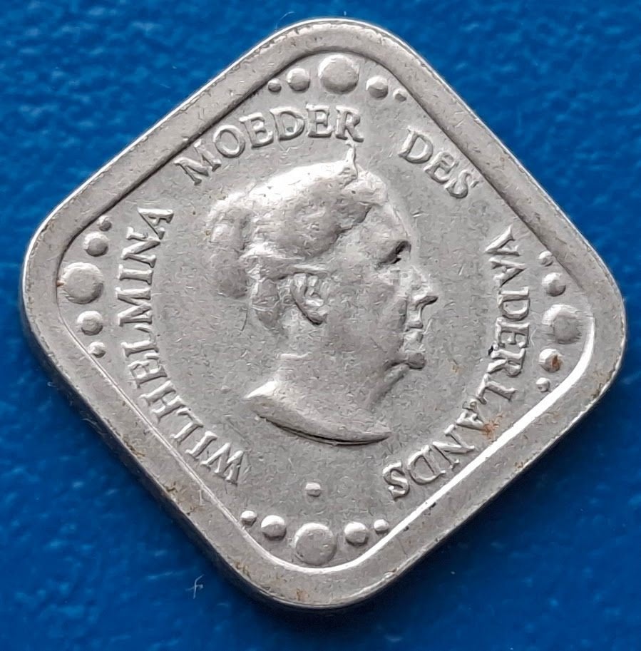 Penning 5 cent Wilhelmina moeder des Vaderlands zonder datum, Verzenden, Overige materialen, Nederland