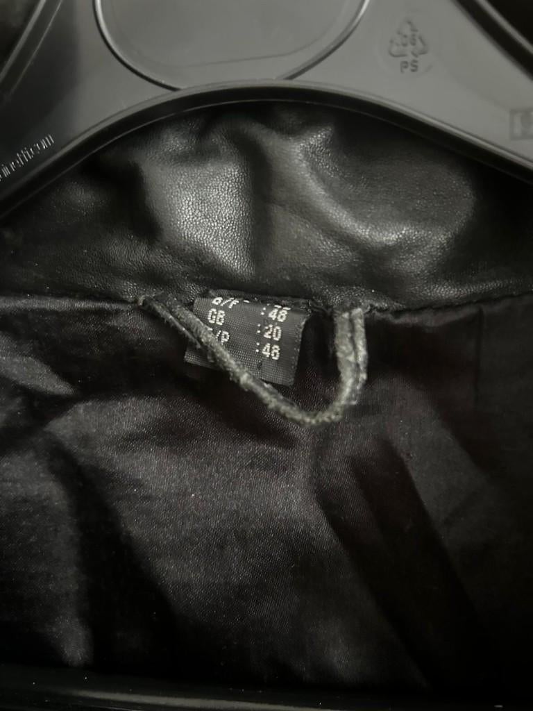 Jas Leer dames m 48, Kleding | Dames, Ophalen of Verzenden, Zo goed als nieuw, Maat 46/48 (XL) of groter, Zwart