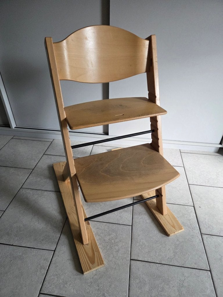 3 stuks: Treppy trip trap kinderstoel, stoel, triptrap, Ophalen, Gebruikt, Meegroeistoel, Aanschuifbaar