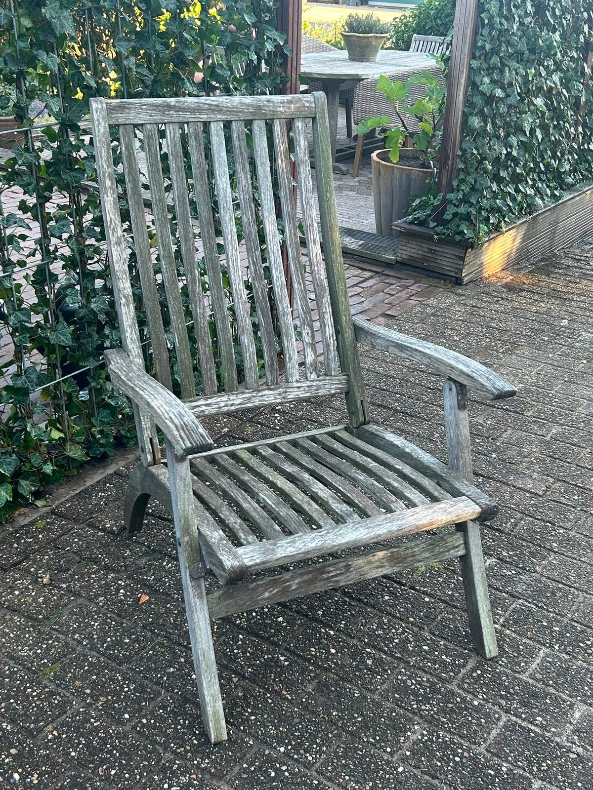 Gloster stoel hard hout inklapbaar. relax fauteuil, Ophalen, Zo goed als nieuw, Hout, Inklapbaar
