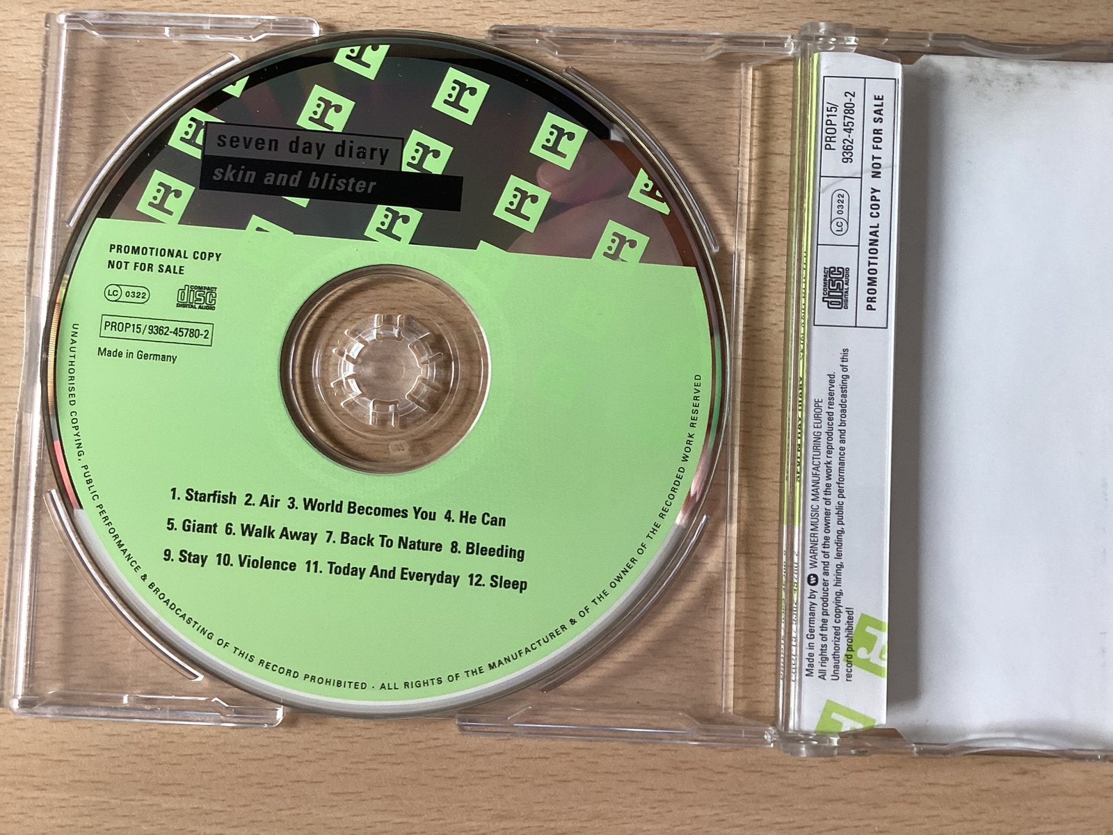 Seven day diary-Skin and blister. Alt. Indie., Ophalen of Verzenden, Zo goed als nieuw, Pop, Promo