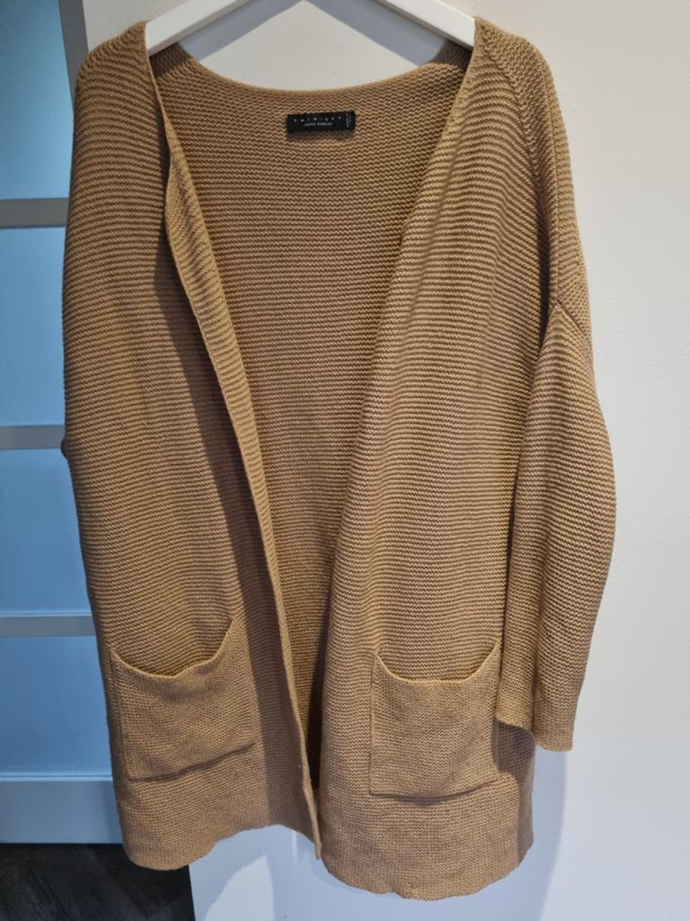 Twin Set beige losvallend vest, maat XS valt als XL/42-44, Beige, Maat 42/44 (L), Twin Set, Ophalen of Verzenden