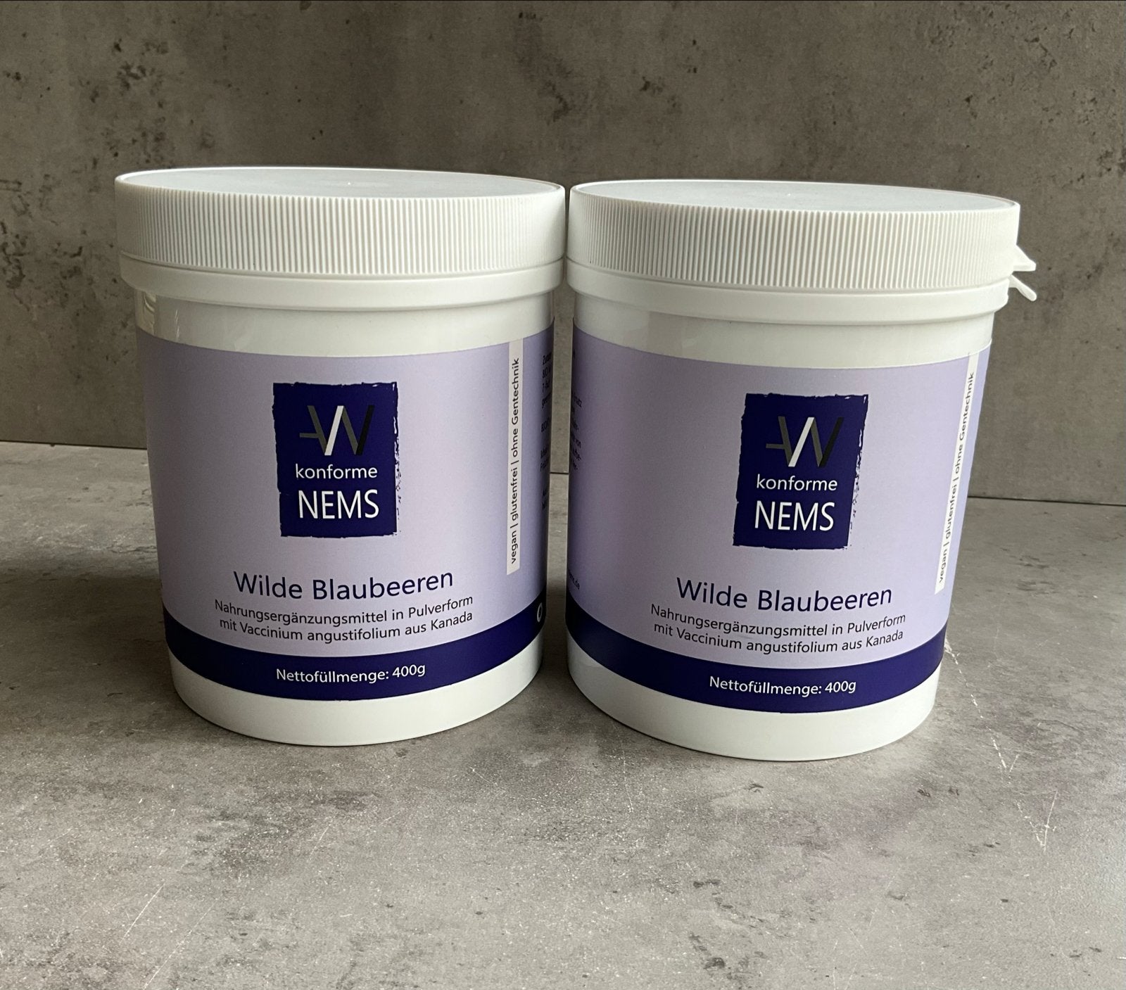 Konforme NEMS Wilde Bosbessen Poeder - 2x 400g, Verzenden, Nieuw, Poeder of Drank