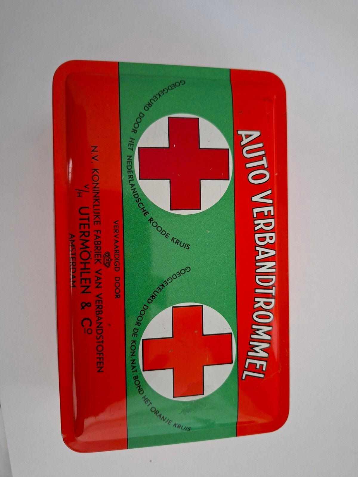 Vintage Utermöhlen Auto Verbandtrommel EHBO-kit, Ophalen of Verzenden