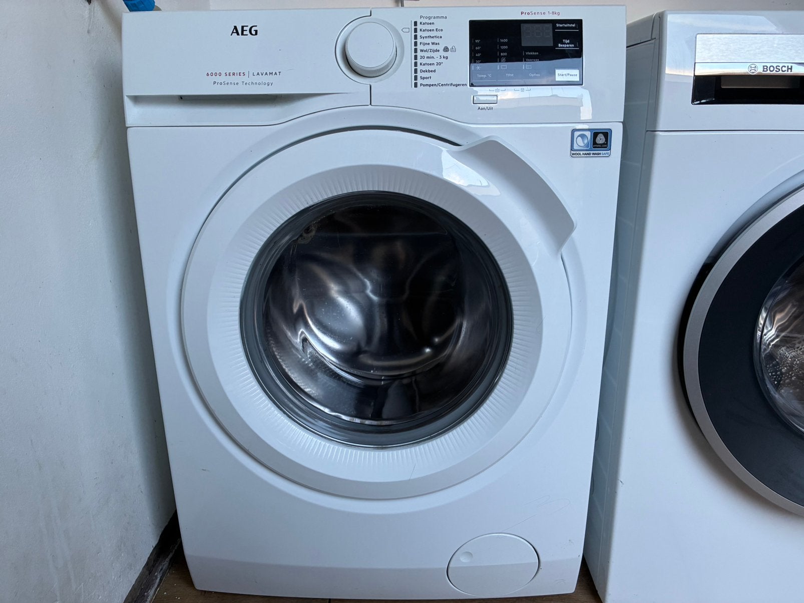 In Perfecte staat Luxe AEG 6000 Series ProSense 8Kg, AEG, 1200 tot 1600 toeren, AEG, 8 tot 10 kg