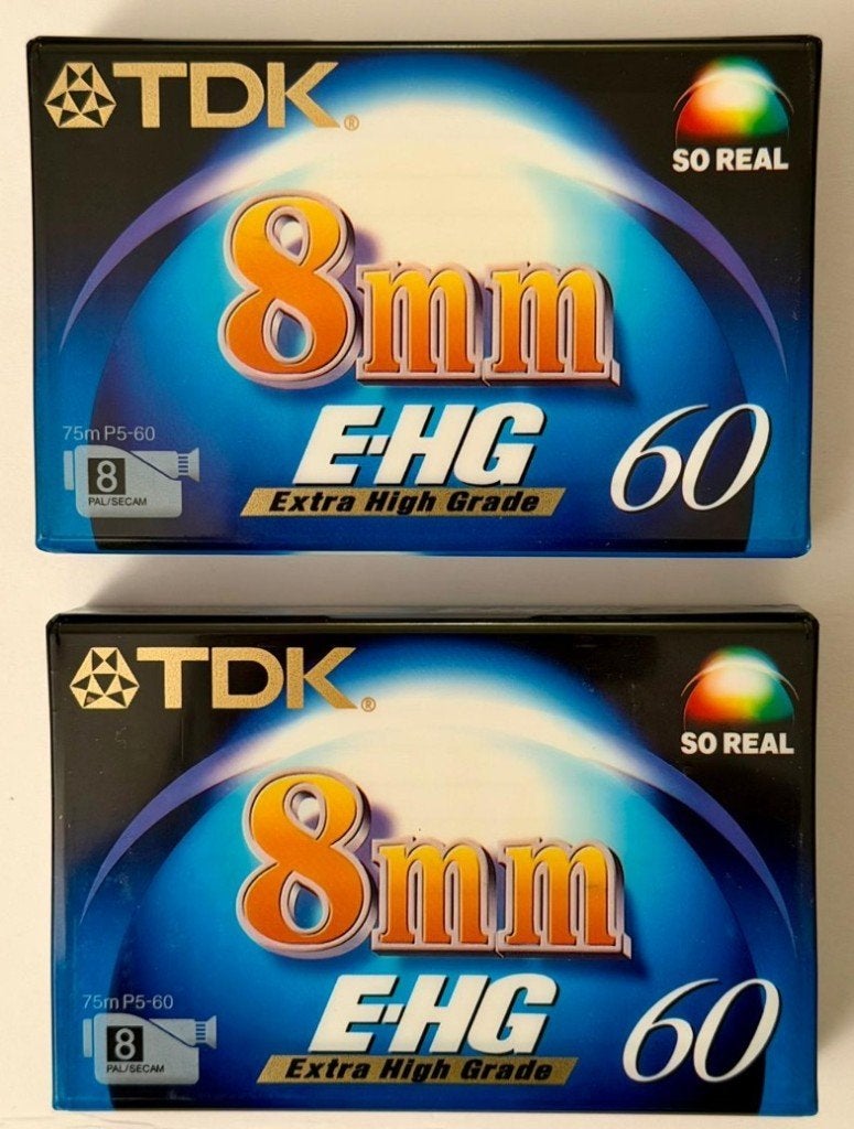 2 TDK EHG60, Extra High Grade, Video8, Hi8, Digital8, Sealed, Band, Disc of Geheugen, Sony, Nieuw, Overige soorten