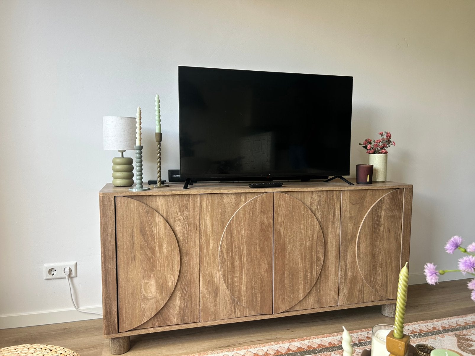 Houten dressoir/TV-meubel, Ophalen, Zo goed als nieuw, 25 tot 50 cm, 150 tot 200 cm