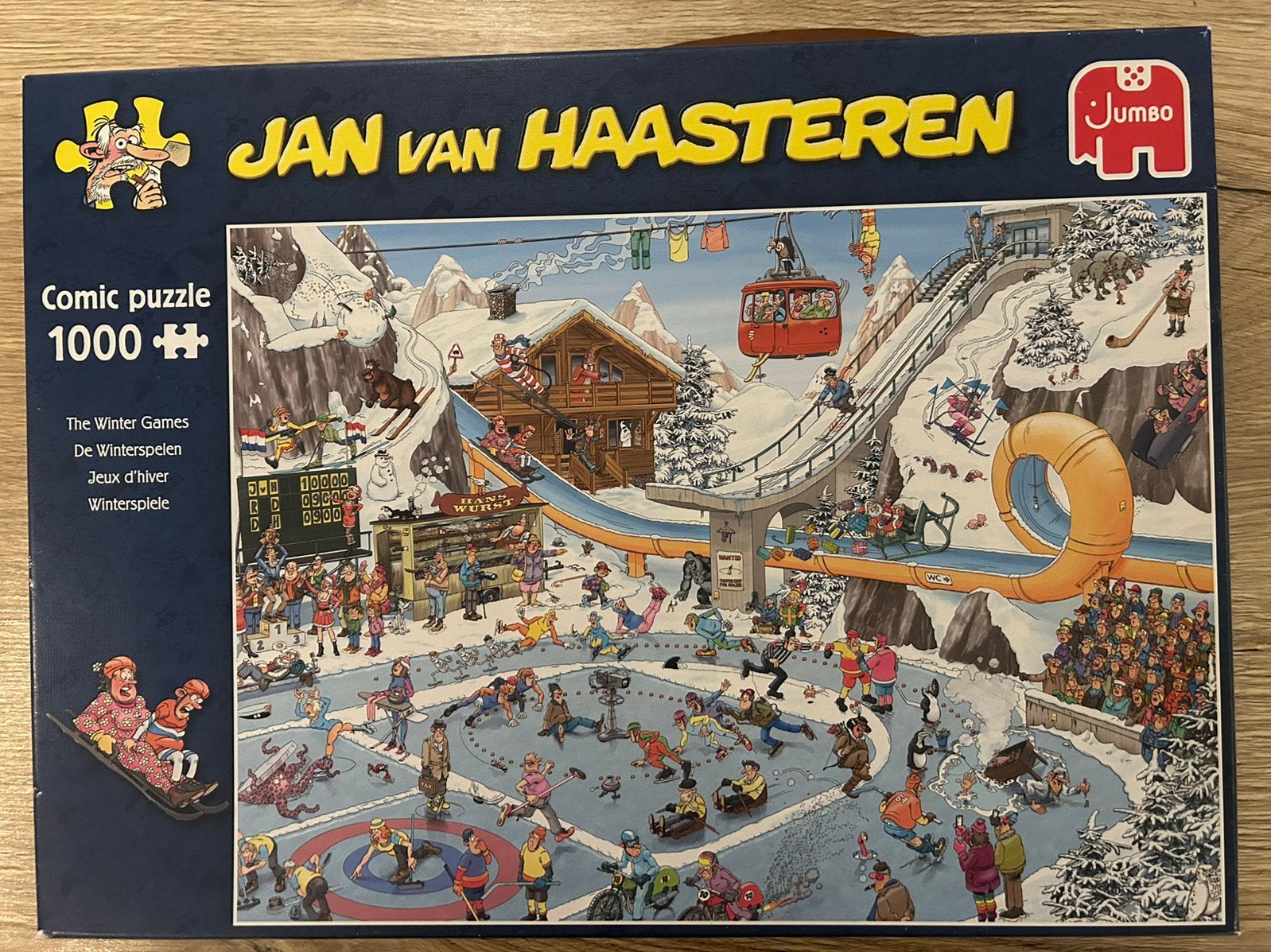 Haasteren De Winterspelen 1000 st ruilen of kopen, Hobby en Vrije tijd, Denksport en Puzzels, Ophalen, 500 t/m 1500 stukjes, Gebruikt