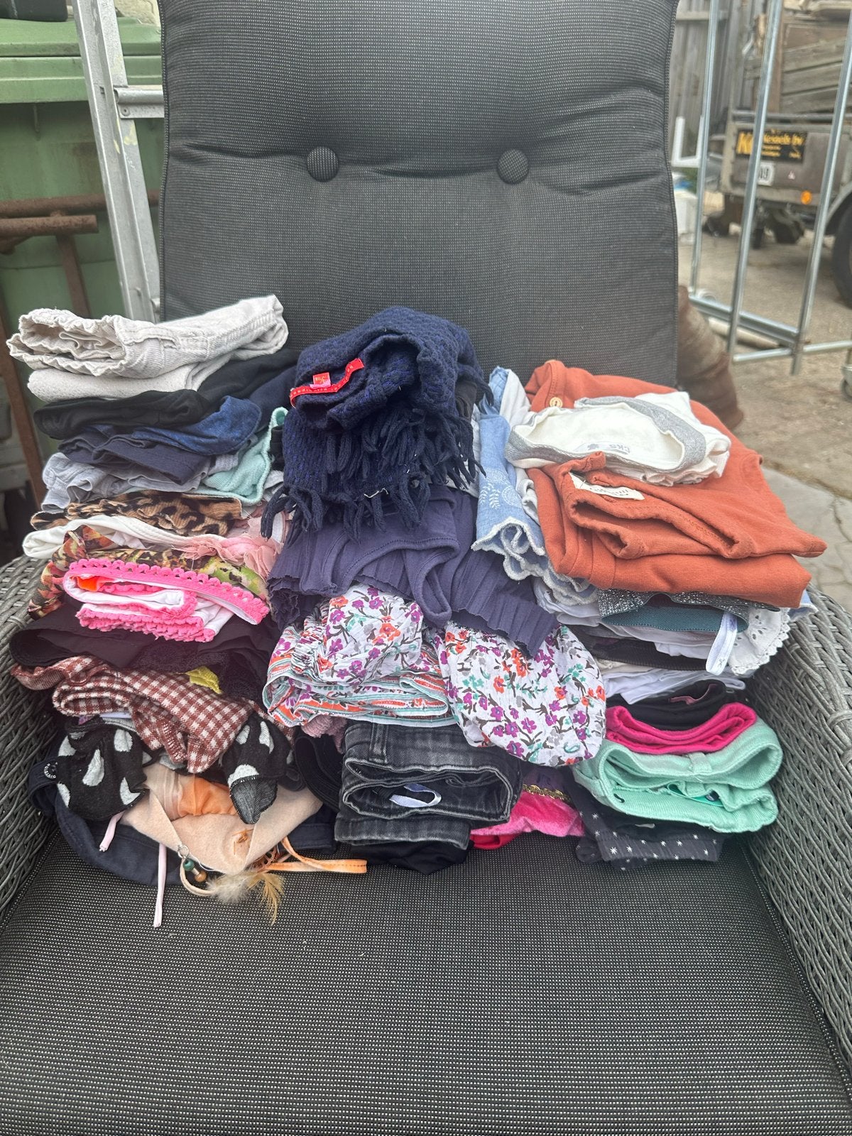 Partij kinderkleding 60 stuks maat 110/116 in goede staat, Ophalen of Verzenden, Gebruikt, Maat 110
