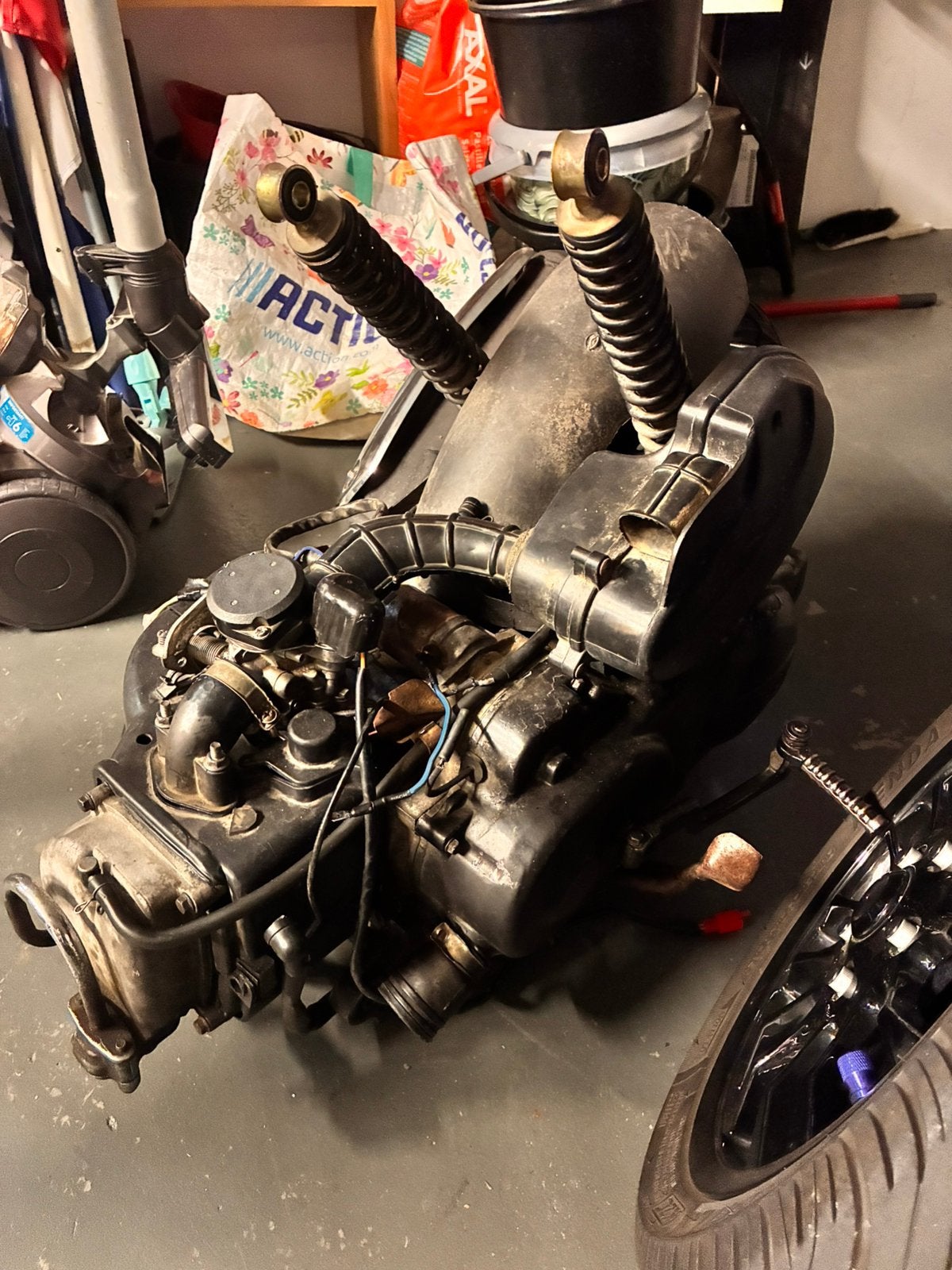 Scooterblok gy6 80cc, Ophalen