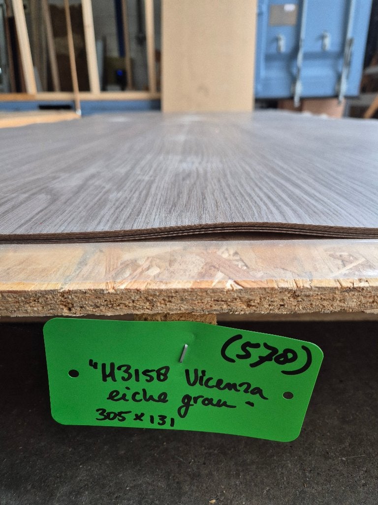 HPL fineer platen grijs eiken 305x131cm ( 578 ), Ophalen, Nieuw, Nb, Nb