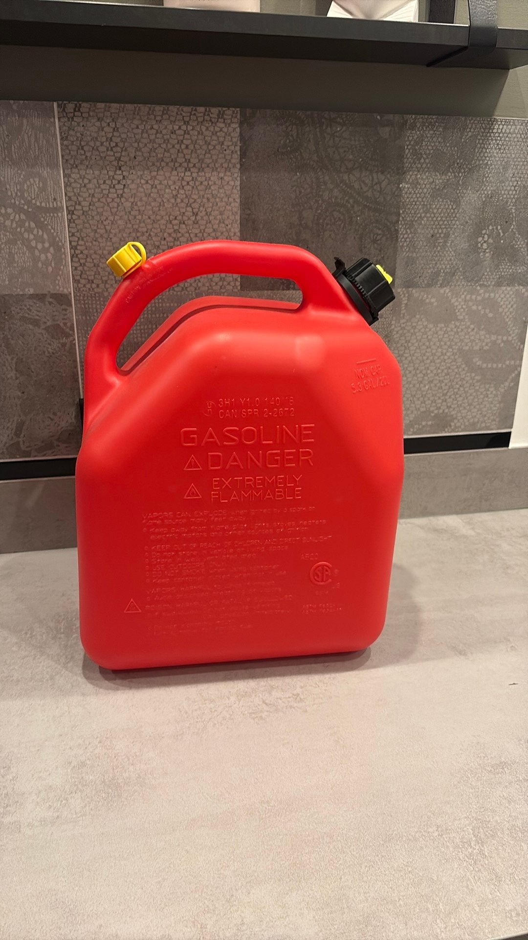 Jerrycan 20L zelfontluchtend, Ophalen of Verzenden, Zo goed als nieuw, Hard kunststof, Minder dan 50 cm