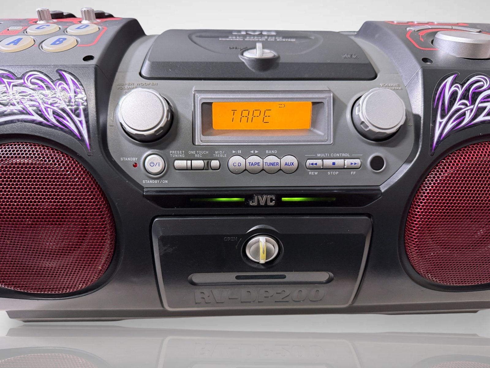 JVC BOOMBOX GHETTO BLASTER RV-DP200 - Geweldig geluid!, Audio, Tv en Foto, Radio's, Gebruikt, Ophalen of Verzenden, Jvc, JVC